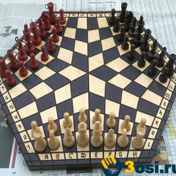 Макет Настольные шахмат на троих