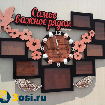 Фоторамка с часами