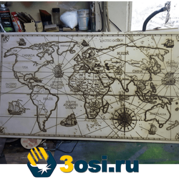 Карта мира из фанеры