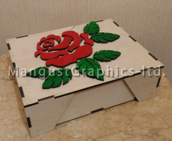 Коробка с розой 3,7 мм
