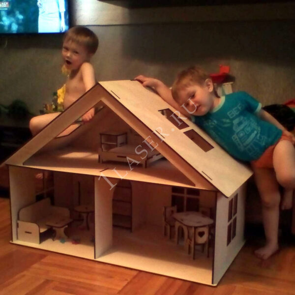 Кукольный дом с мебелью