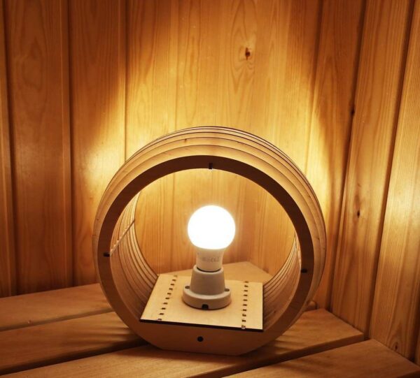 Лампа wooden lamp