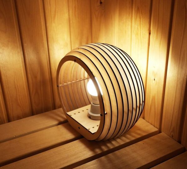 Лампа wooden lamp