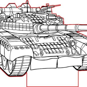 Ночник из акрила Танк Т-80
