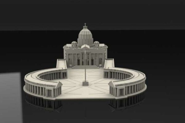 Сборная модель Ватикан, высокая детализация чертежа