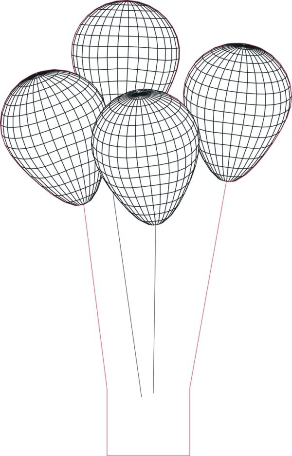 Светильник акрил- воздушные шарики