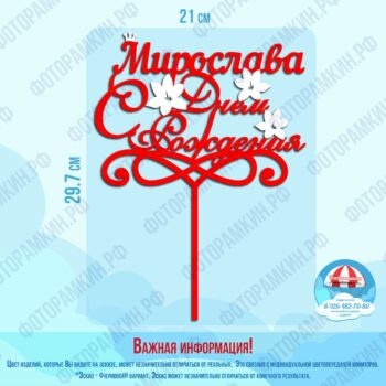 Топперы Мирослава с днем рождения